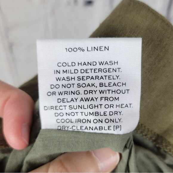 Rumer The Label olive green Byron ring asymmetrical front hem linen maxi skirt - Picture 8 of 12